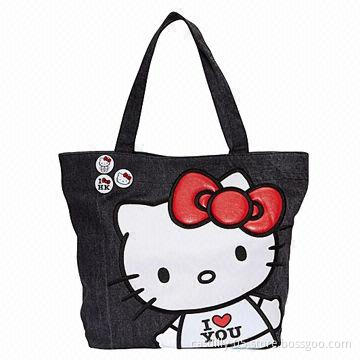 Denim Handbags with Embroidered Details